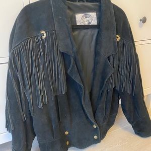 Vintage suede oversized cowboy jacket